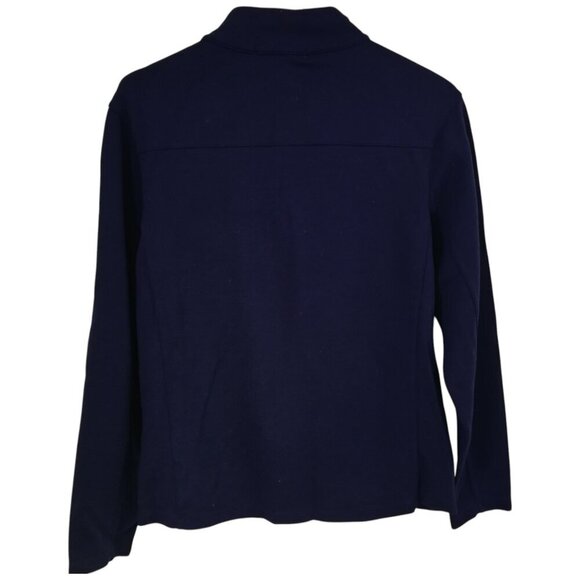 Ibex Blue Mock Neck Full Zip 100% Merino Wool Cardigan Sweater Size M Outdoor - Picture 7 of 11